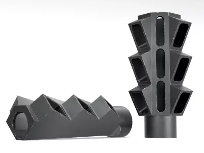 V6 MUZZLE BRAKE Low-poly 3D model purchase