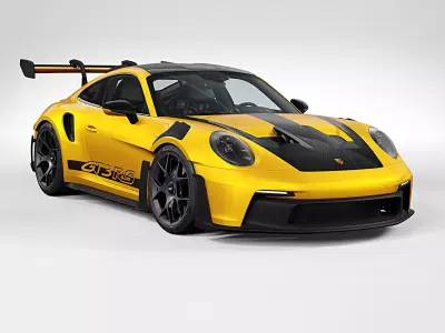 2023 Porsche 911 GT3 RS Yellow 3D model