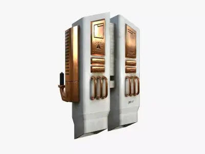 Jetpack F01 White Copper - SciFi Character Design Low-poly 3D model