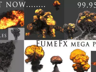 FumeFX Mega Pack Low-poly 3D model