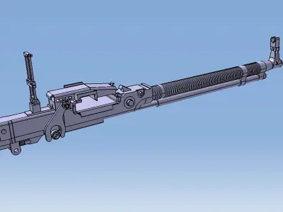 Machine Gun DShK DShKM 3D model