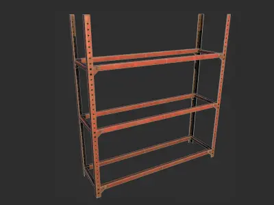 Wheel Rack Low-poly 3D model