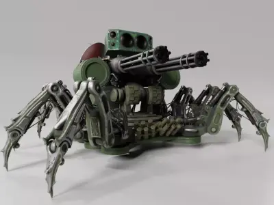 Spider fighting robot 3D model