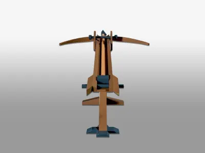 Medieval Ballista Bow Low Poly Free 3D model