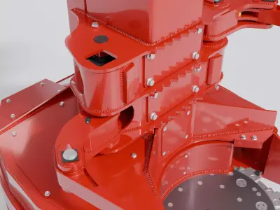 QUADCO 2900 Feller Buncher Head  3D Model Low-poly 3D model