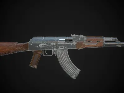 AK - 47  Low-poly 3D model