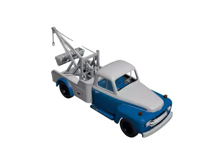 Generic Early Vintage Tow Pickup Truck Classic Recovery Vehcl 01 3D model