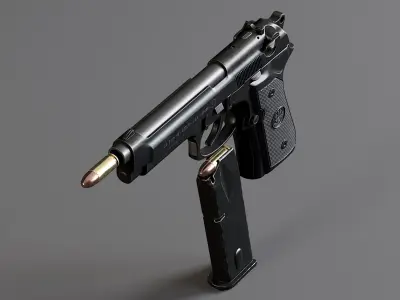 Pistole Beretta M9 3D model