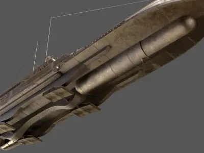 Steampunk Submarine 3D Model 3D model