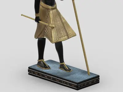 Tutankhamun Pharaoh of the Egyptian Low Poly Low-poly 3D model