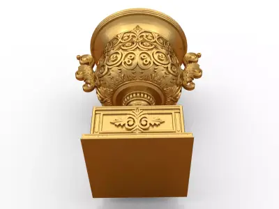 Classical urn decorative onlay cnc 3d printing stl 02 3D print model purchase