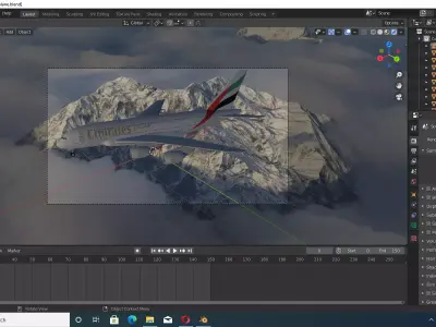 Emirates Plane 3D model