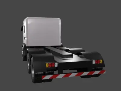 White Truck - Caminhao Low-poly 3D model