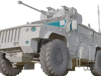 Typhoon VDV Russian Armored Transport With Full Interior Low-poly 3D model