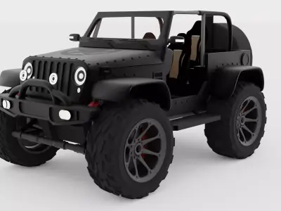 Jeep car Free 3D model by 3DprojectX