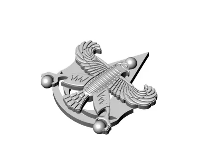 Cyrus the Great Achaemenid Persian Flag  Pendant 3D print model