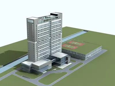 Office Building 3D model 225