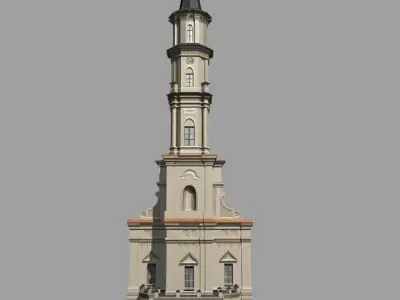 Church Low-poly 3D model 12