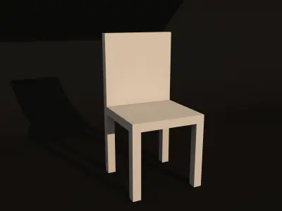 Traditional Wooden Chair  Free low-poly 3D model