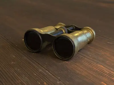 Vintage theatre binocular Low-poly 3D model