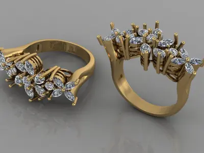 Marquis jewelry ring 3D print model purchase