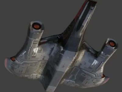 Fighter 232 Free low-poly 3D model