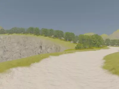 Fantasy Village On A Hill 3D model