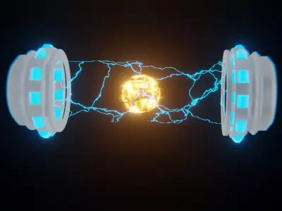 power ball contained in glass 3D model