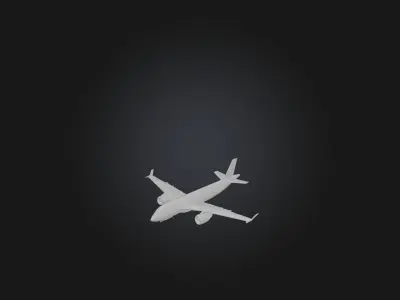 Airplane Low-poly 3D model get