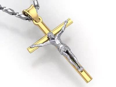 Cross Jesus simple D5 3D print model