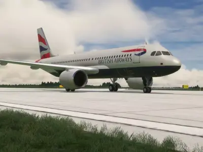 Airbus A320 Neo British Airways Low-poly 3D model