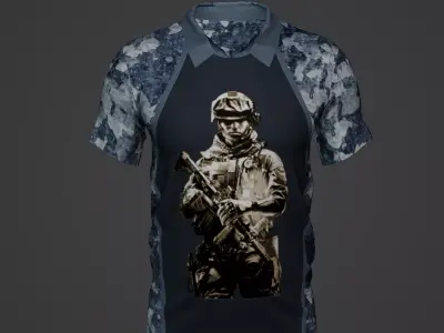 Military Soldier Clothing T-shirt Low-poly 3D model order