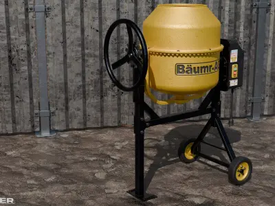 Construction Equipment Low-poly 3D model