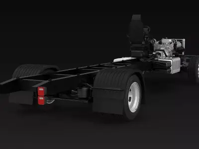 Semi Truck Undercarriage 3D model