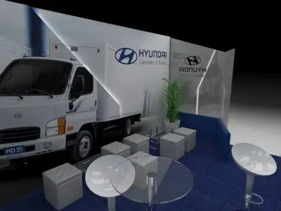 Stand for vehicle sales 3D model