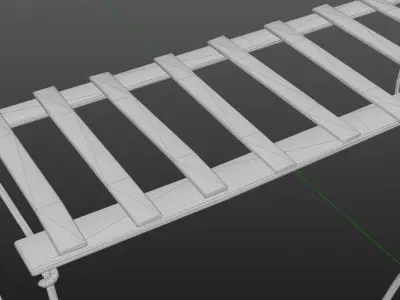 Metal-Welded Simple Workshop Stand Free low-poly 3D model