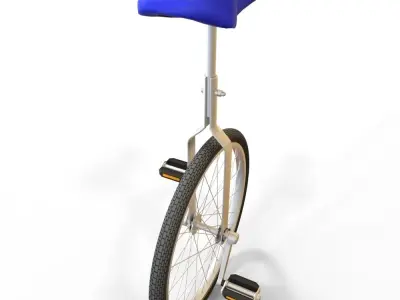Unicycle Low-poly 3D model
