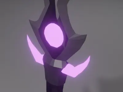 dagger sword with lights Low-poly 3D model