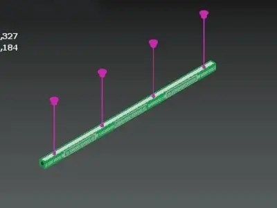 Celling Tube Shape Hanging Lamp Free 3D model