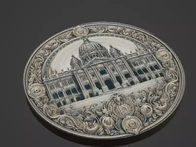 Building House Pendant Medallion 3D print model 26