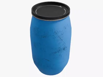 Plastic Barrel - Low Poly Game Ready Low-poly 3D model