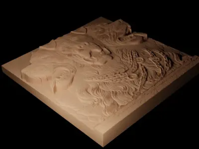 Cerberus CNC 3d Print High Relief Sand Casting  3D print model