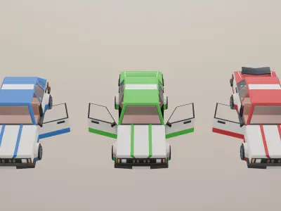Low poly sport car model - 3D model Free low-poly 3D model