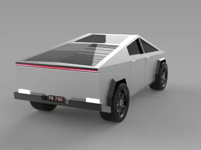 Tesla Cybertruck 3D Model Free 3D model