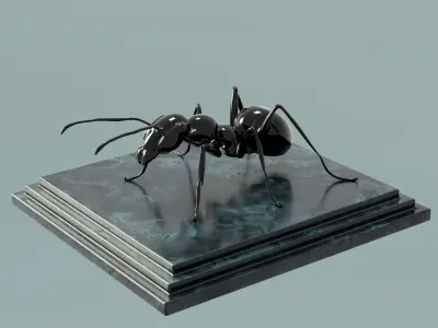House Decoration Ant Statue Low-poly 3D model