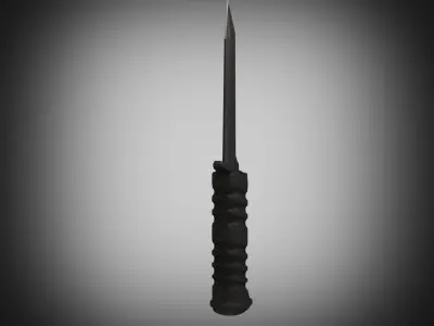 Steel melee weapon for hunting High poly model ready to render 3D model