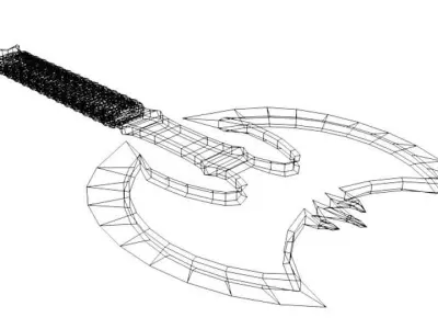 Battle Axe - Ninja Trowing Axe 3D model