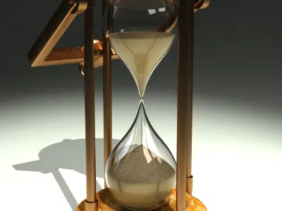 Hourglass with sand in it 3D model