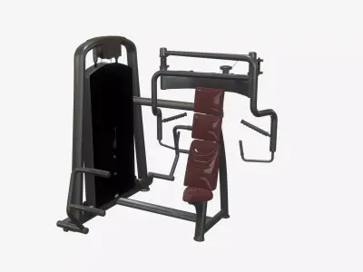 Highly detailed Chest Press Med Gym Machine PBR 3D model