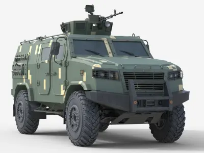 Kozak 5 armored personnel carrier  Kozak-5 Low-poly 3D model